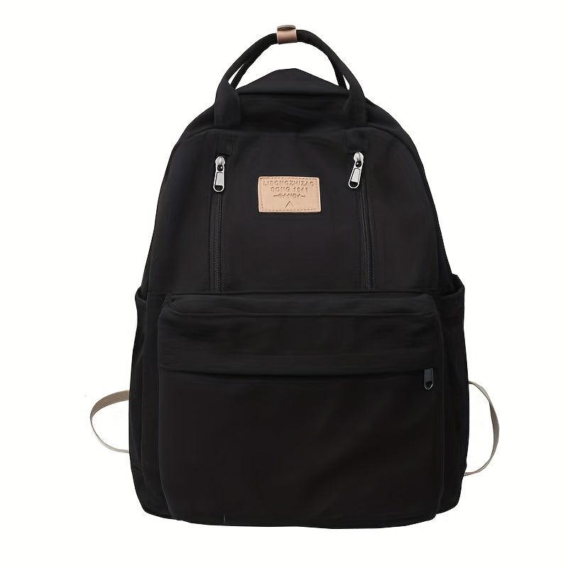 Letter Patch Decor Backpack Preppy Style School Bag