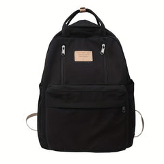 Letter Patch Decor Backpack Preppy Style School Bag