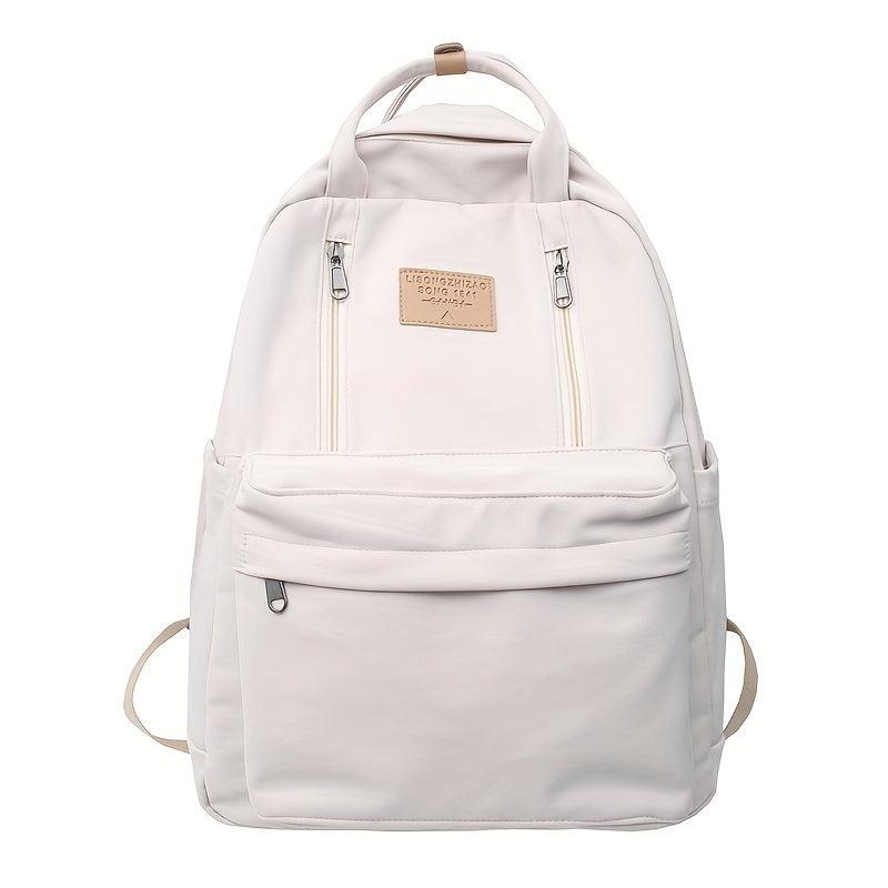 Letter Patch Decor Backpack Preppy Style School Bag