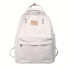 Letter Patch Decor Backpack Preppy Style School Bag