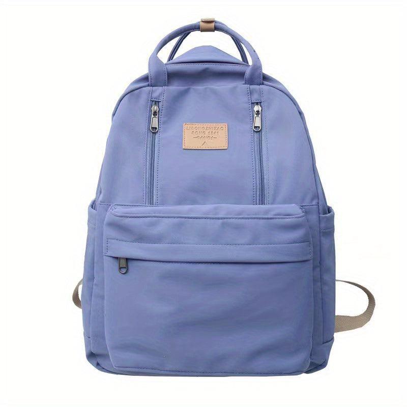 Letter Patch Decor Backpack Preppy Style School Bag