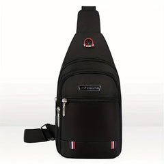 Men's Oxford Crossbody Chest Bag Travel Sport Camping Phone Charging Sling Bag