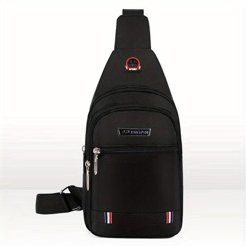 Men's Oxford Crossbody Chest Bag Travel Sport Camping Phone Charging Sling Bag