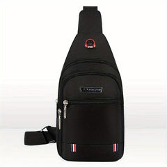 Men's Oxford Crossbody Chest Bag Travel Sport Camping Phone Charging Sling Bag