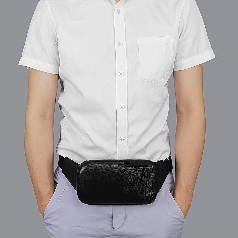 Small Leather Sling Messenger Bag Chest Bag Lightweight Backpack