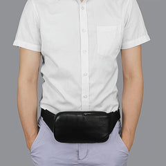 Small Leather Sling Messenger Bag Chest Bag Lightweight Backpack