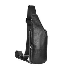 Small Leather Sling Messenger Bag Chest Bag Lightweight Backpack
