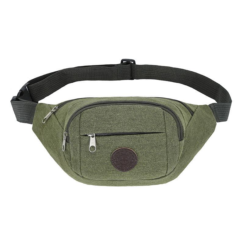 Canvas Sports Waist Bag with Large Capacity Storage