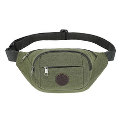 Canvas Sports Waist Bag with Large Capacity Storage