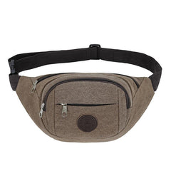 Canvas Sports Waist Bag with Large Capacity Storage