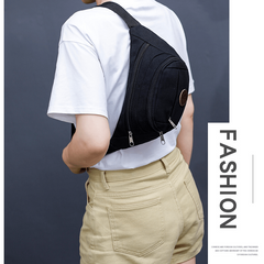 Canvas Sports Waist Bag with Large Capacity Storage