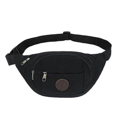 Canvas Sports Waist Bag with Large Capacity Storage