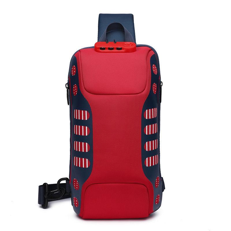 Men's Anti-theft Messenger Bag USB Charging Waterproof Backpack