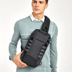Men's Anti-theft Messenger Bag USB Charging Waterproof Backpack