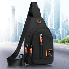 Men's Crossbody Bag with Earphone Hole Multifunctional Shoulder Bag