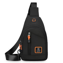 Men's Crossbody Bag with Earphone Hole Multifunctional Shoulder Bag