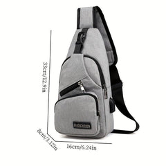 Men's Casual Oxford Cloth Chest Bag For Travel