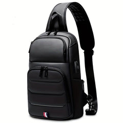 Men's Crossbody Bag With USB Charging Port Sling Bag Waterproof