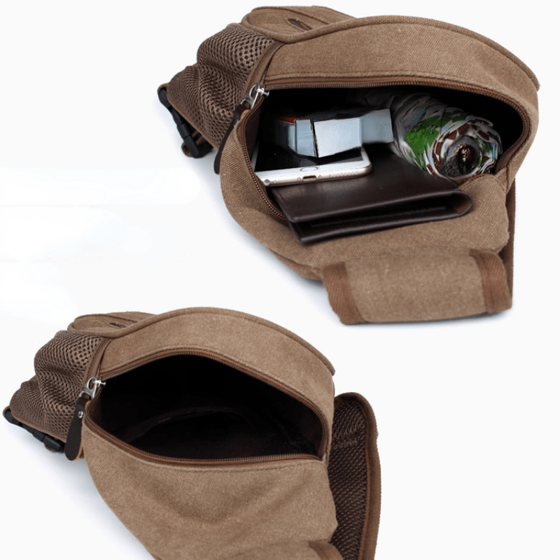 Men's Vintage Crossbody Bag Multifunctional Diagonal Shoulder Bag