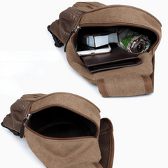 Men's Vintage Crossbody Bag Multifunctional Diagonal Shoulder Bag