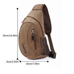 Men's Vintage Crossbody Bag Multifunctional Diagonal Shoulder Bag