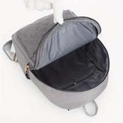 Quilted Nylon Backpack Purse Preppy Back To School Bag
