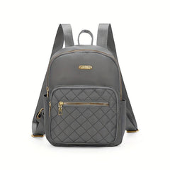 Quilted Nylon Backpack Purse Preppy Back To School Bag