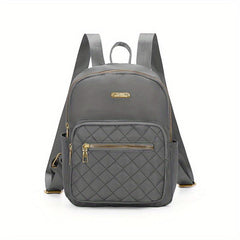 Quilted Nylon Backpack Purse Preppy Back To School Bag
