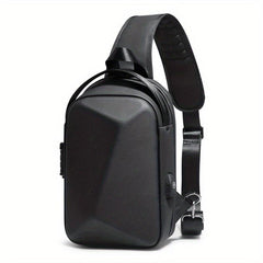Men's Casual Chest Bag USB Charging Office Tablet Chest Bag