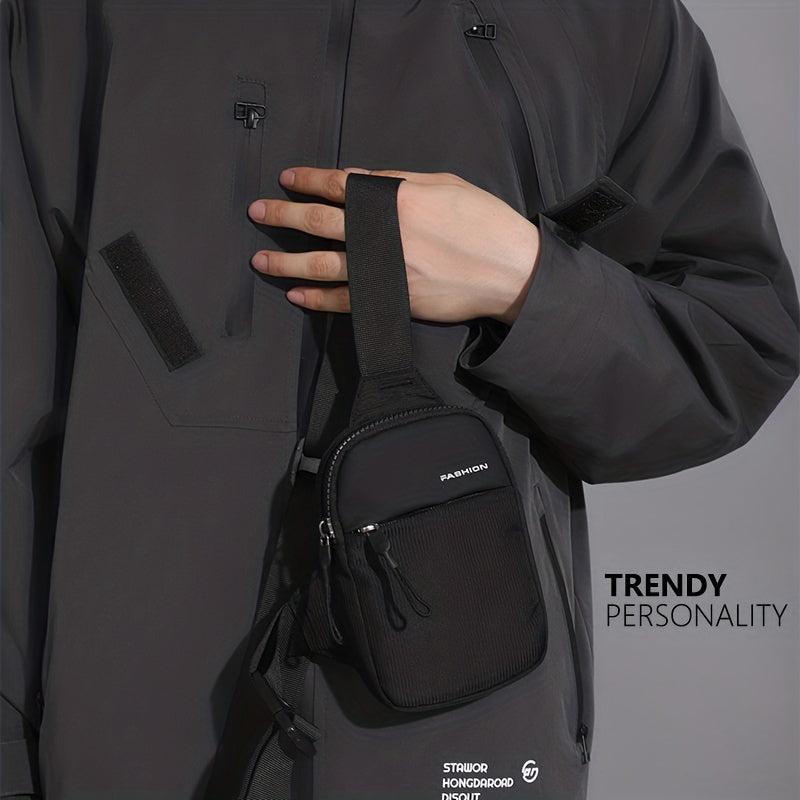 Men's Mini Square Bag Casual Shoulder Bag For Travel & Outdoor Activities