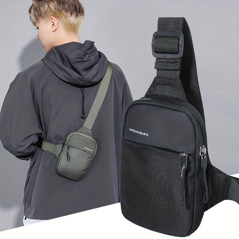 Men's Mini Square Bag Casual Shoulder Bag For Travel & Outdoor Activities