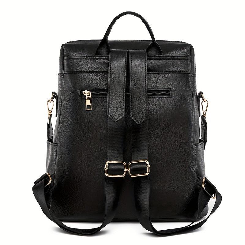 Solid Backpack Purse Casual Shoulder Bag Tassel Travel Schoolbag