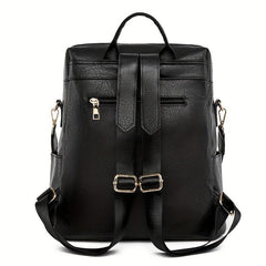 Solid Backpack Purse Casual Shoulder Bag Tassel Travel Schoolbag
