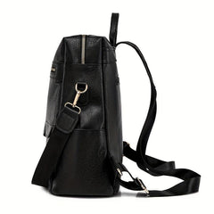 Solid Backpack Purse Casual Shoulder Bag Tassel Travel Schoolbag