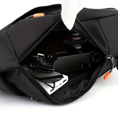 Men's Crossbody Bag With Earphone Hole And USB Charging Port