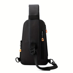 Men's Crossbody Bag With Earphone Hole And USB Charging Port