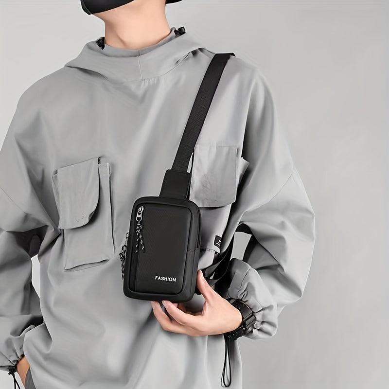 Men's Nylon Crossbody Bag Multifunctional Diagonal Shoulder Bag