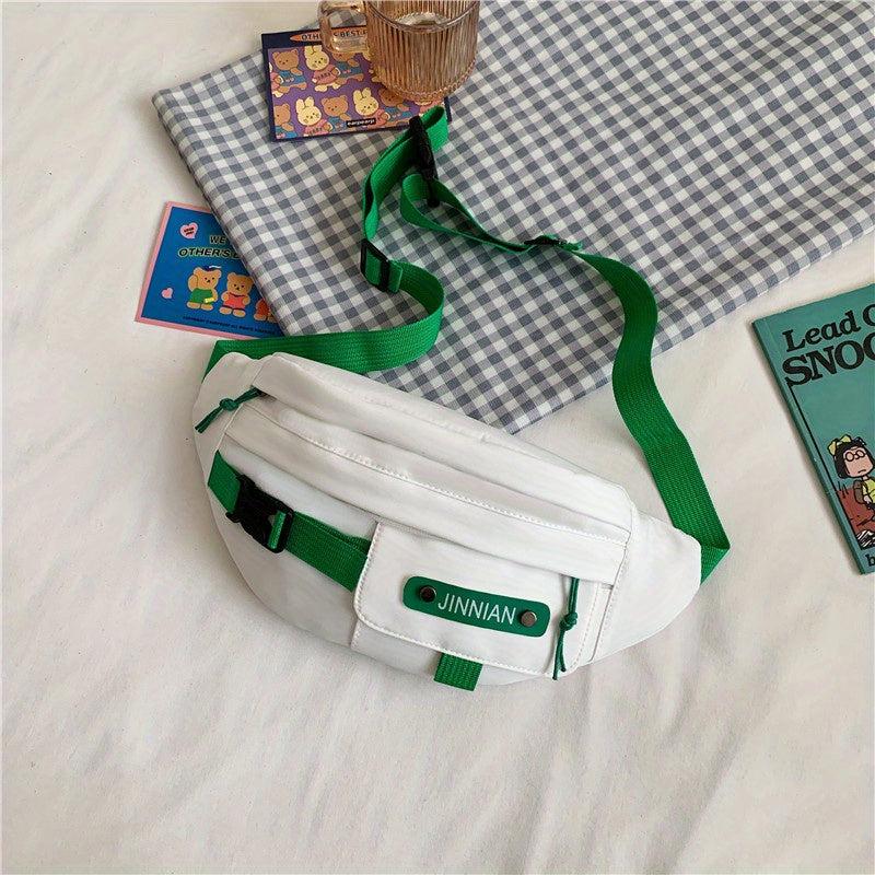 Nylon Waterproof Crossbody Bag Student Diagonal Chest Bag