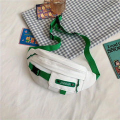 Nylon Waterproof Crossbody Bag Student Diagonal Chest Bag
