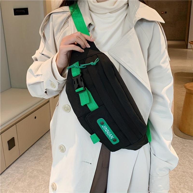 Nylon Waterproof Crossbody Bag Student Diagonal Chest Bag