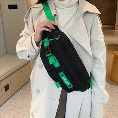 Nylon Waterproof Crossbody Bag Student Diagonal Chest Bag