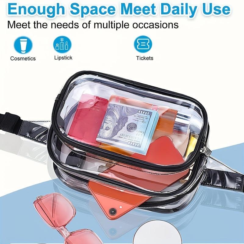 Transparent PVC Waist Bag Crossbody Chest Sports Fanny Bag