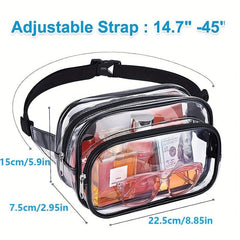 Transparent PVC Waist Bag Crossbody Chest Sports Fanny Bag