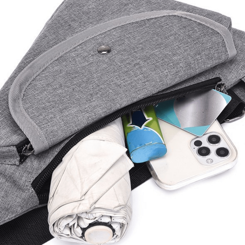 Men's Waterproof Crossbody Bag Anti Theft Chest Bag Multifunctional Shoulder Bag