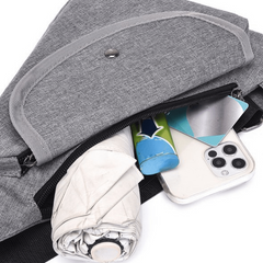 Men's Waterproof Crossbody Bag Anti Theft Chest Bag Multifunctional Shoulder Bag