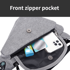 Men's Waterproof Crossbody Bag Anti Theft Chest Bag Multifunctional Shoulder Bag