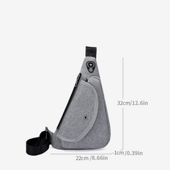 Men's Waterproof Crossbody Bag Anti Theft Chest Bag Multifunctional Shoulder Bag