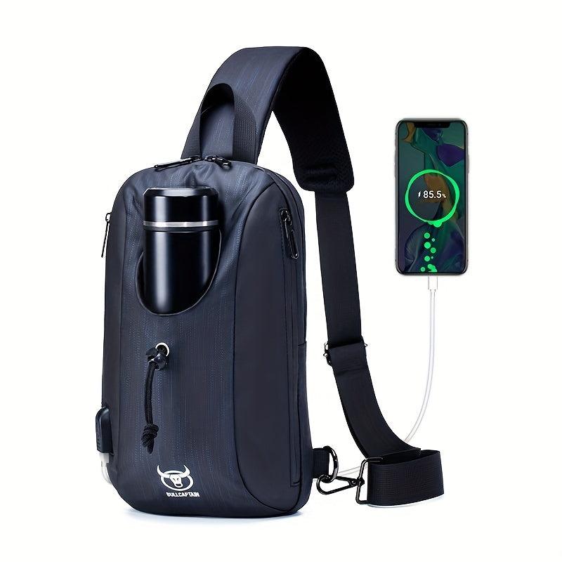 Bull Captain Leather Bag Bottle Chest Bag Man Shoulder Messenger Bag