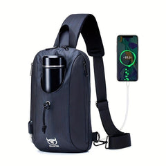 Bull Captain Leather Bag Bottle Chest Bag Man Shoulder Messenger Bag