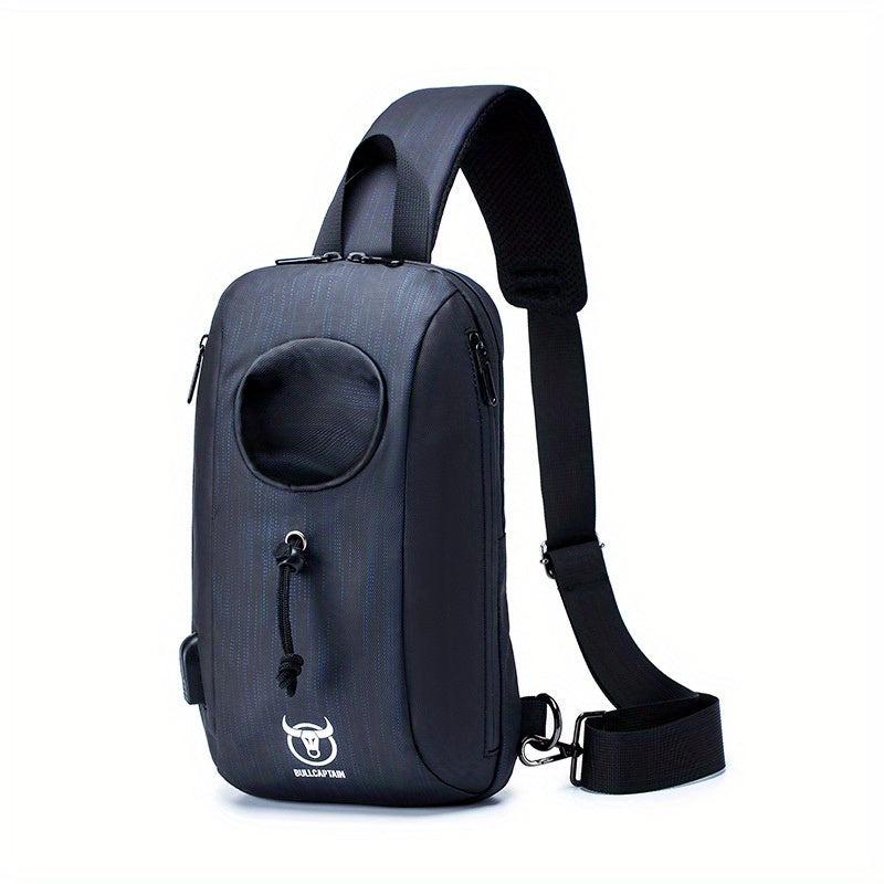 Bull Captain Leather Bag Bottle Chest Bag Man Shoulder Messenger Bag